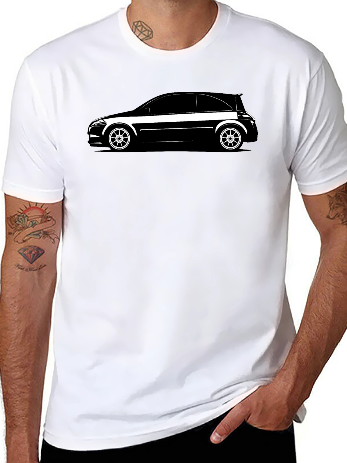 Sleek Black Car Graphic Tee