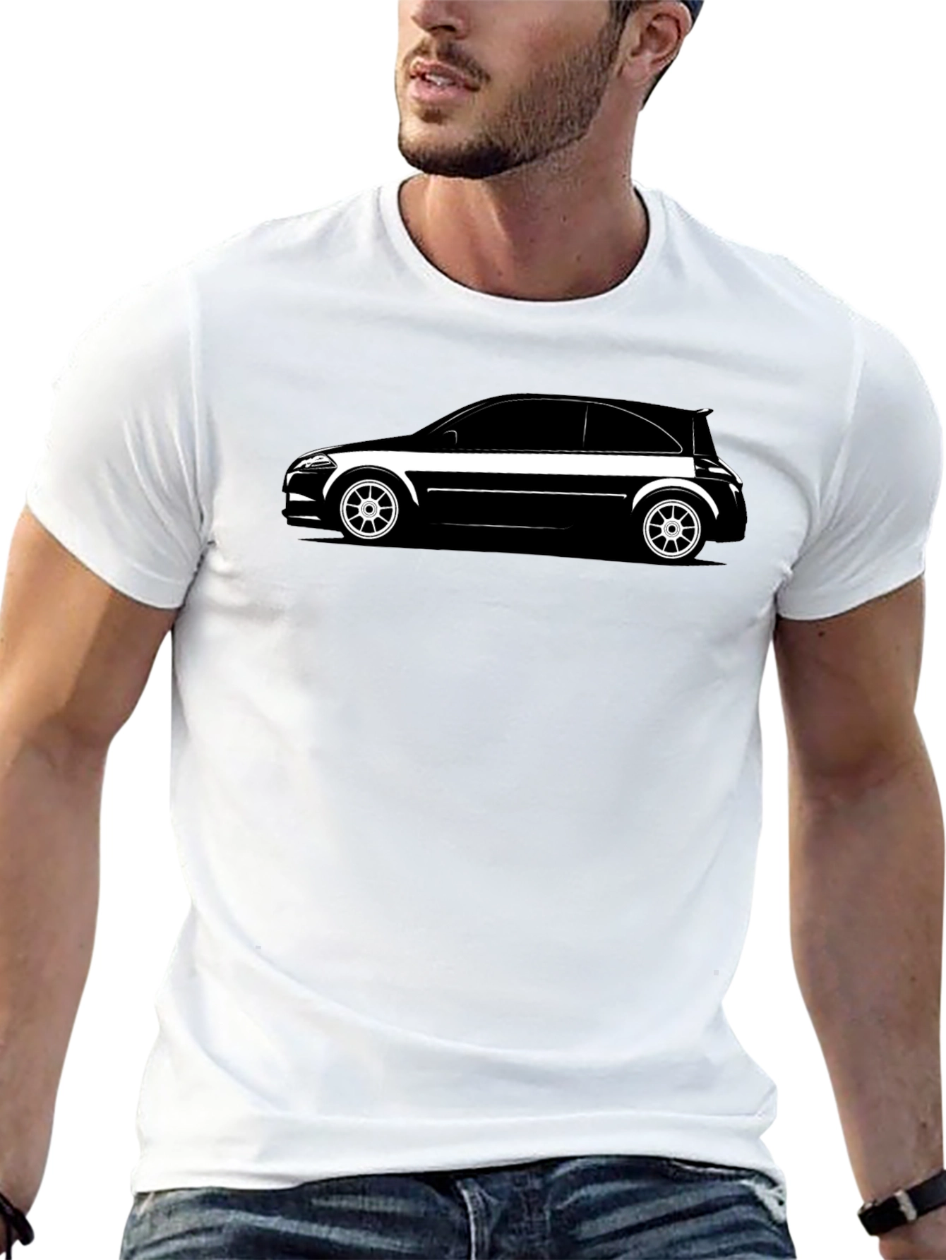 Sleek Black Car Graphic Tee