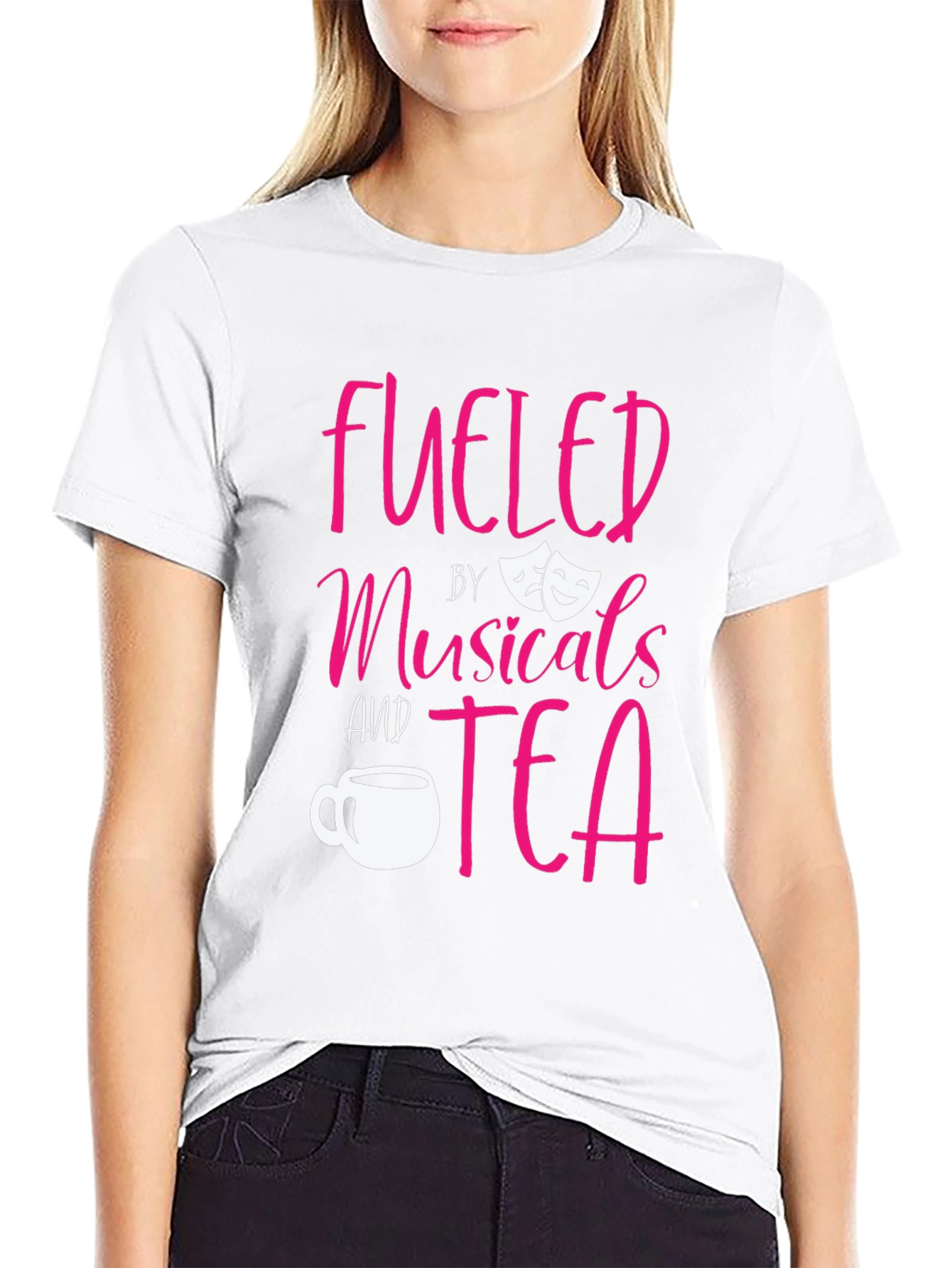Fueled by Musicals and Tea Black T-Shirt