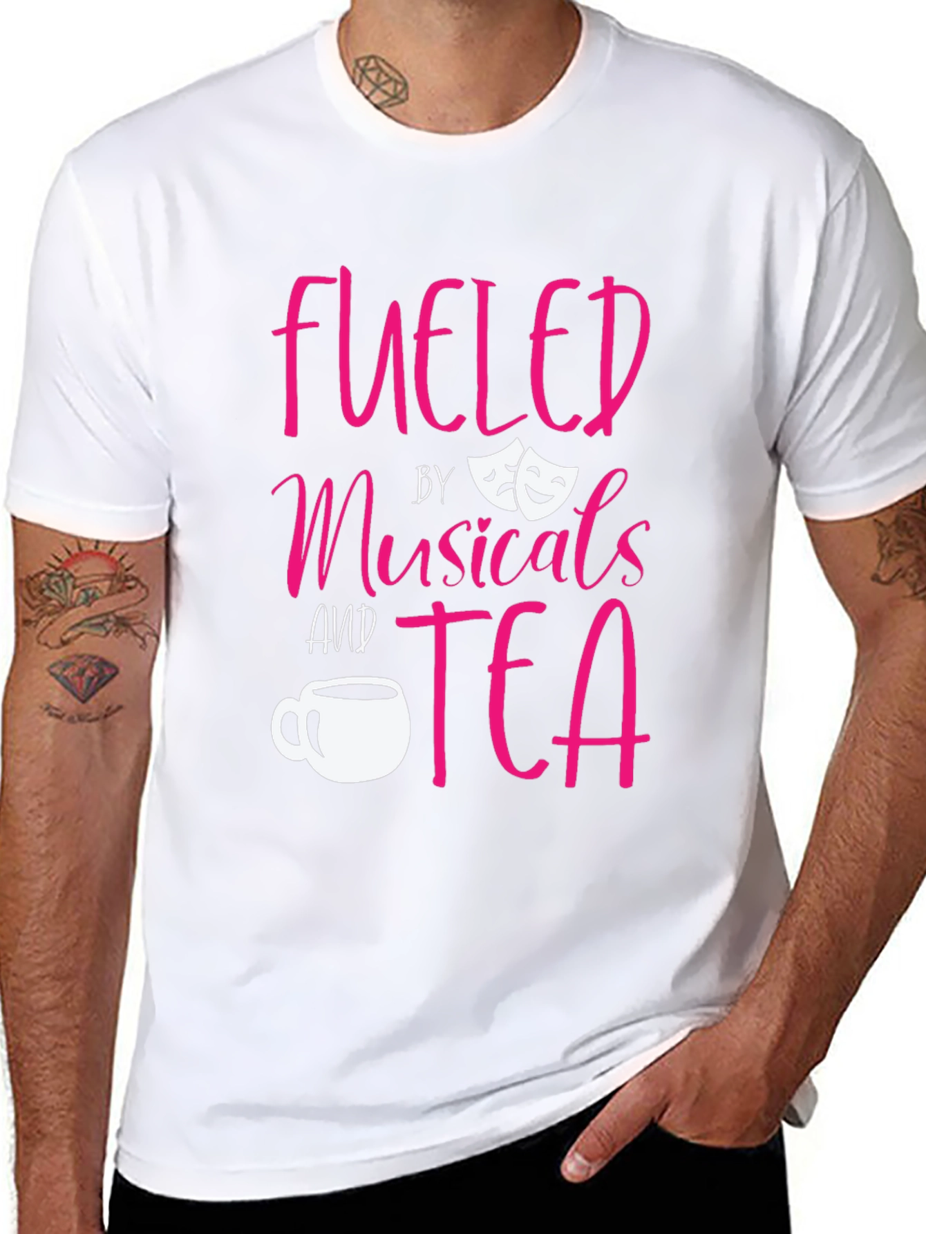 Fueled by Musicals and Tea Black T-Shirt
