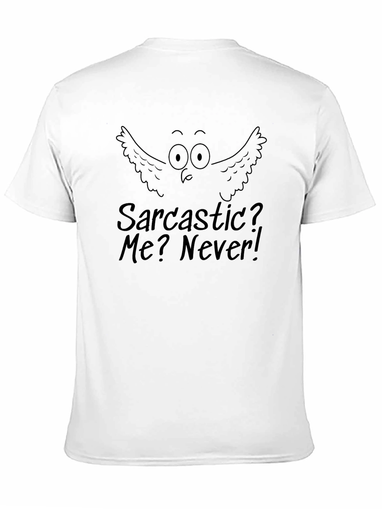 Sarcastic Owl Graphic Tee - Funny Mens Black T-Shirt