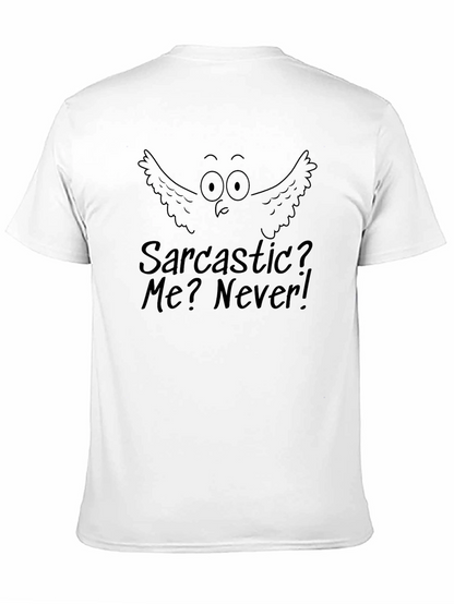 Sarcastic Owl Graphic Tee - Funny Mens Black T-Shirt