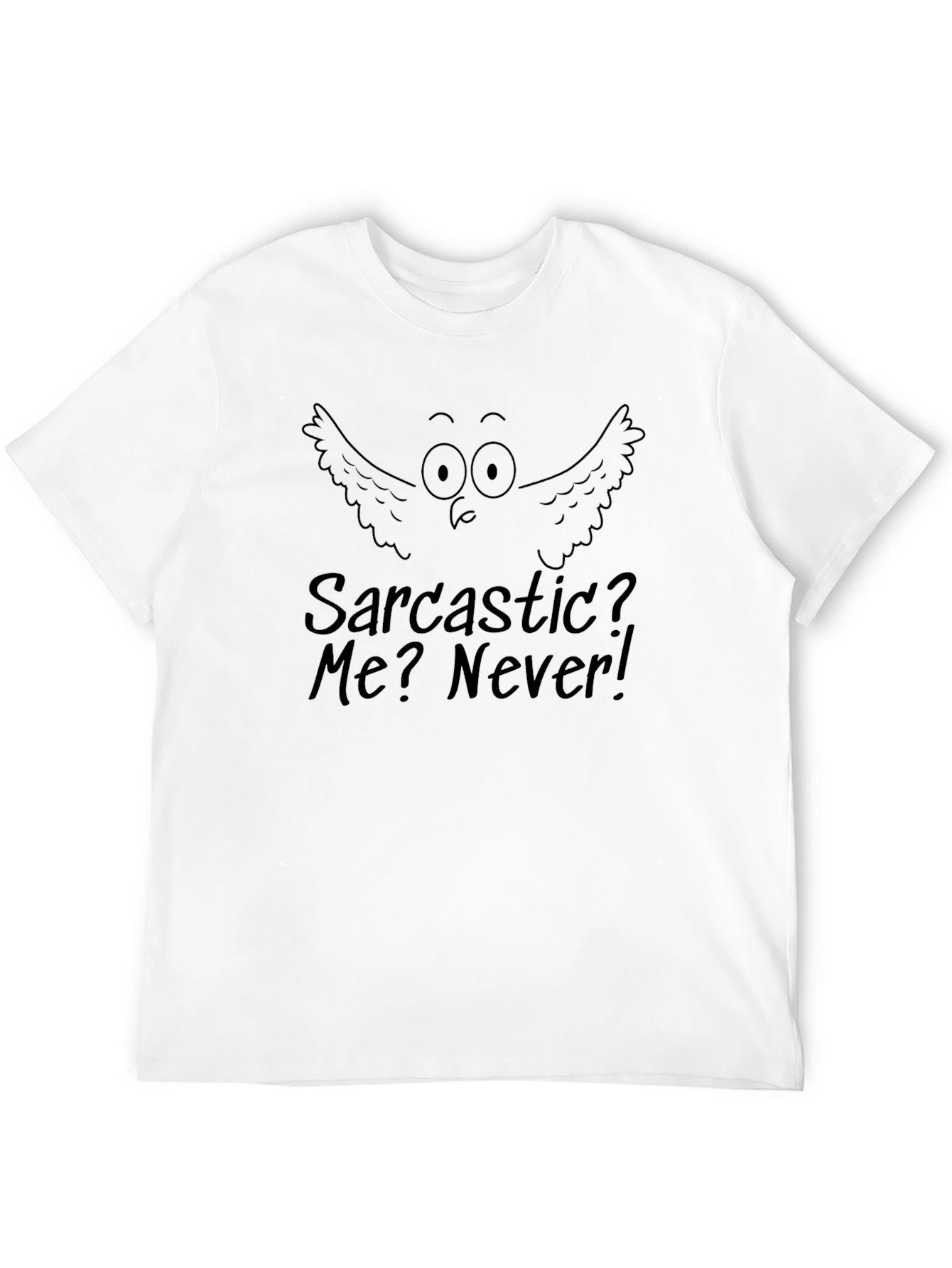Sarcastic Owl Graphic Tee - Funny Mens Black T-Shirt