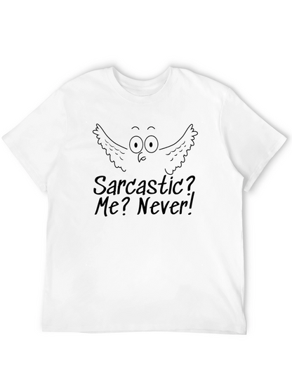 Sarcastic Owl Graphic Tee - Funny Mens Black T-Shirt