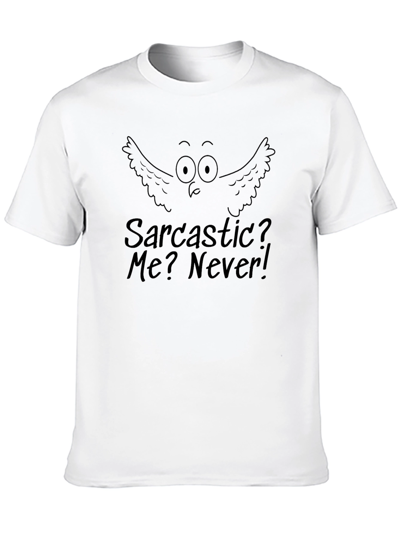 Sarcastic Owl Graphic Tee - Funny Mens Black T-Shirt