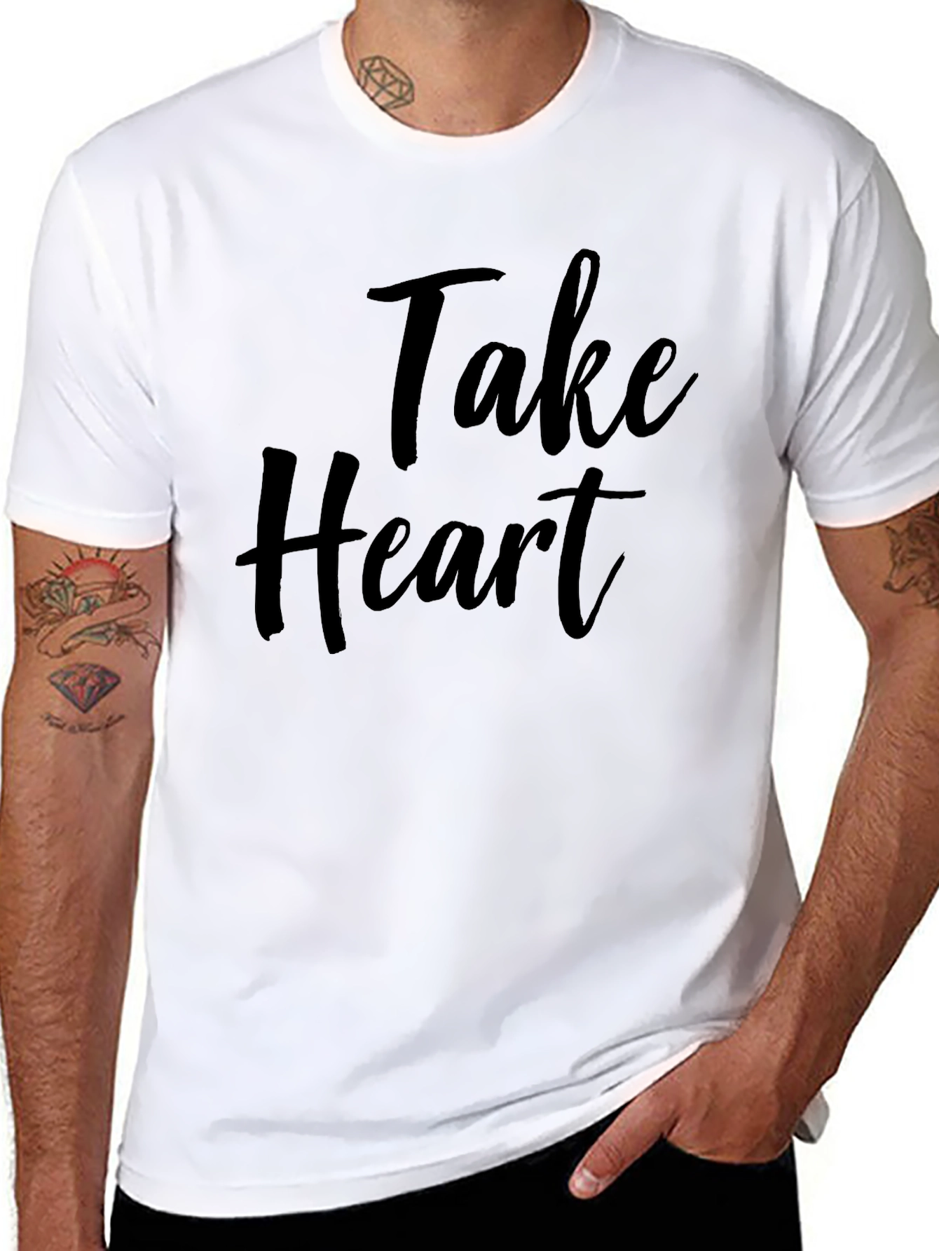 Take Heart Black Graphic Tee - Stylish Comfort