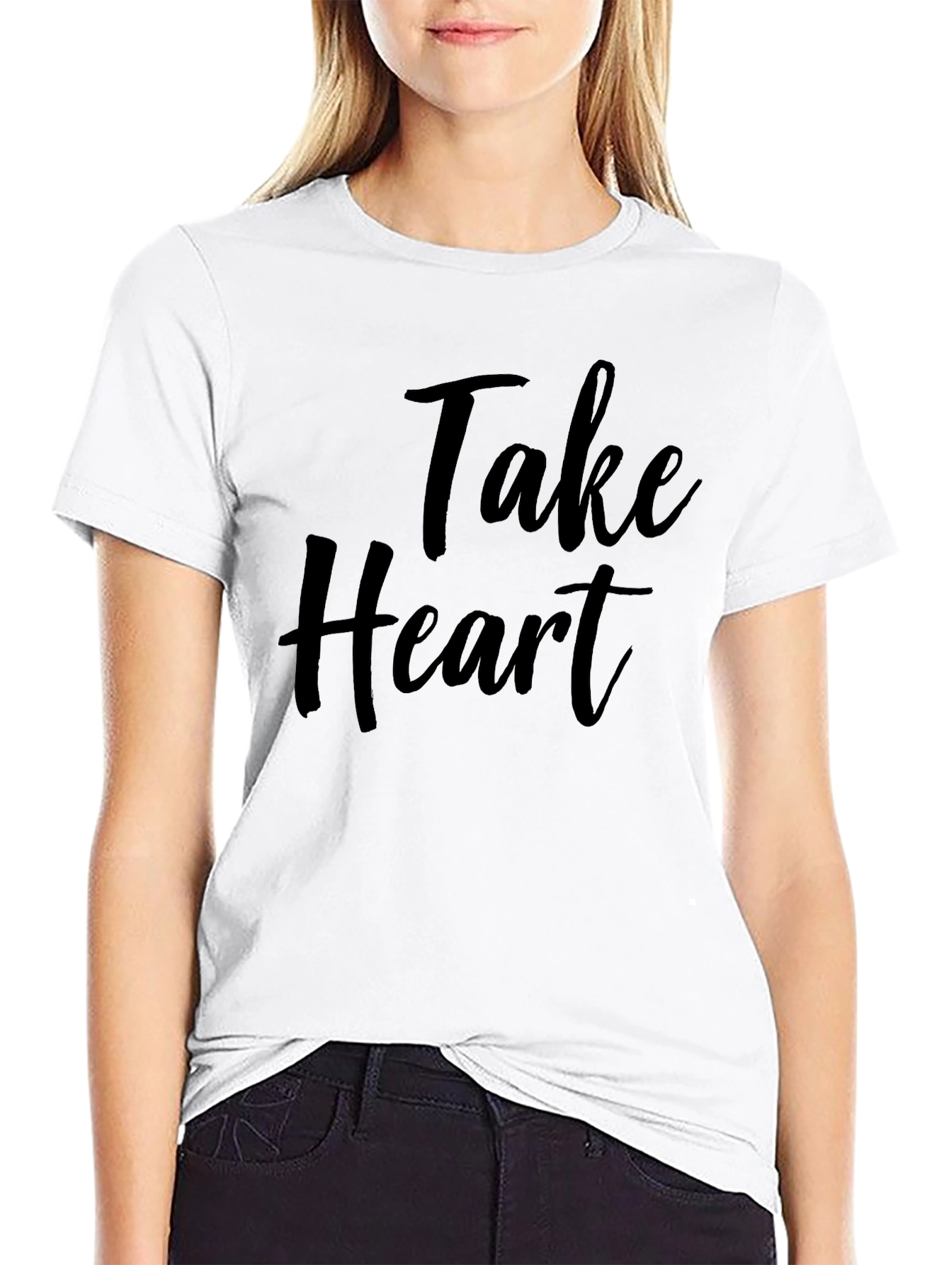 Take Heart Black Graphic Tee - Stylish Comfort