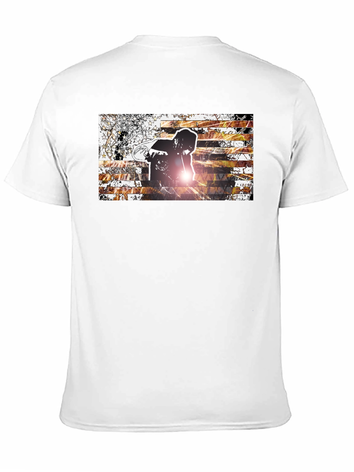 Graphic Print Mens Black T-Shirt