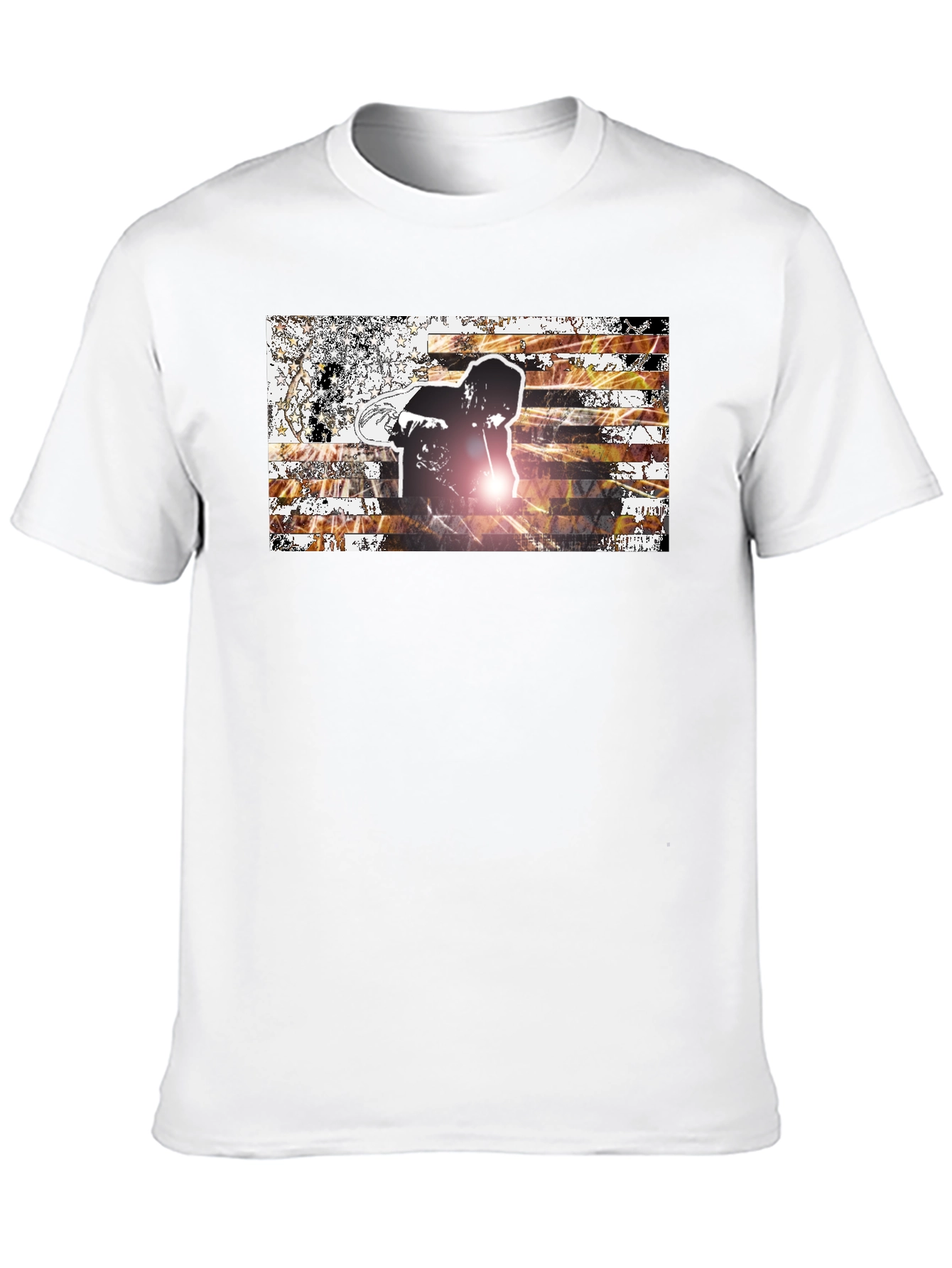 Graphic Print Mens Black T-Shirt