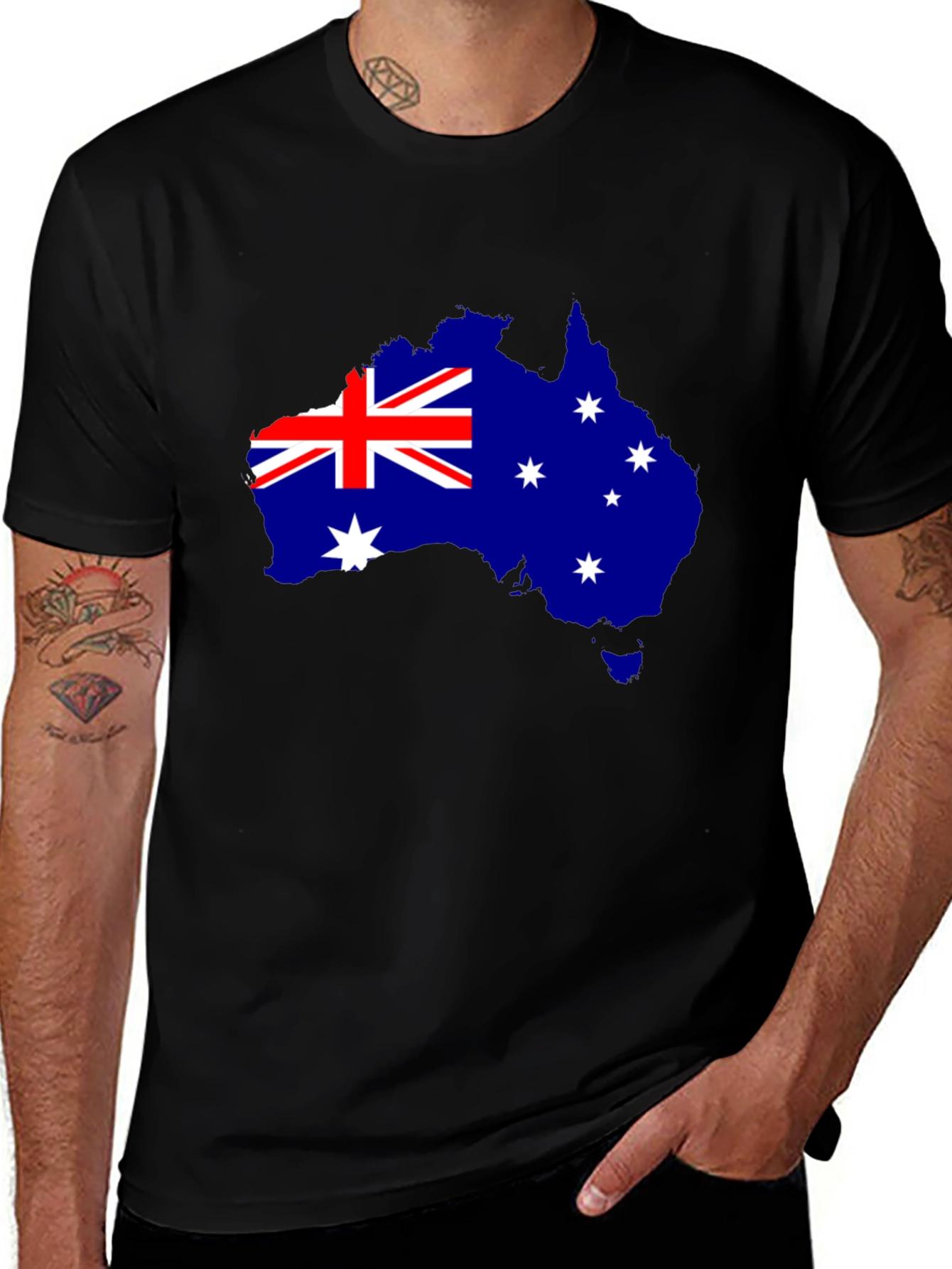 Australia Map Flag Graphic T-Shirt