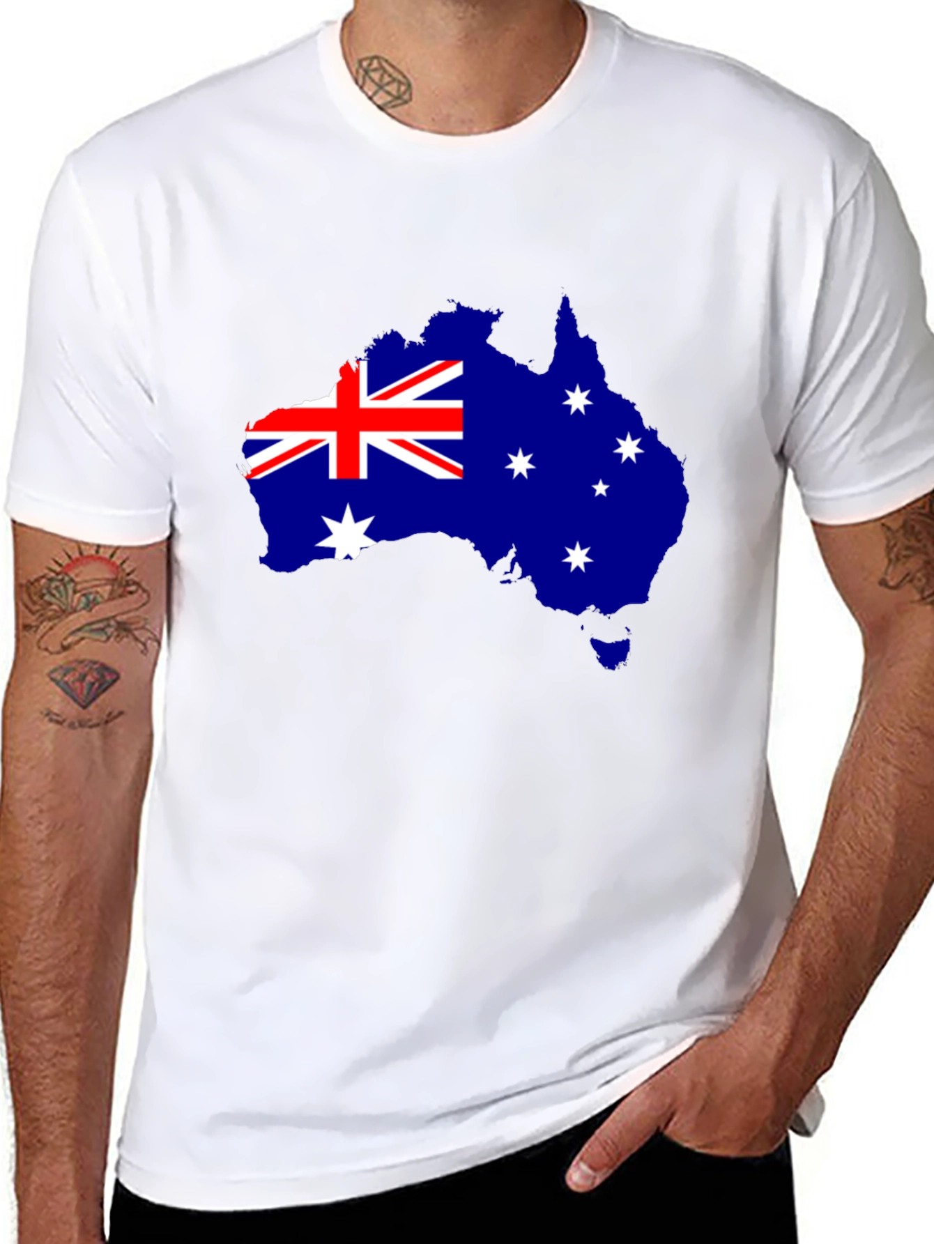 Australia Map Flag Graphic T-Shirt