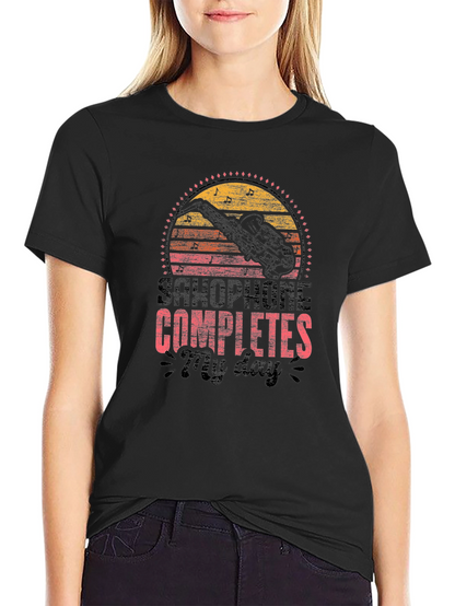Saxophone Completes My Day T-Shirt