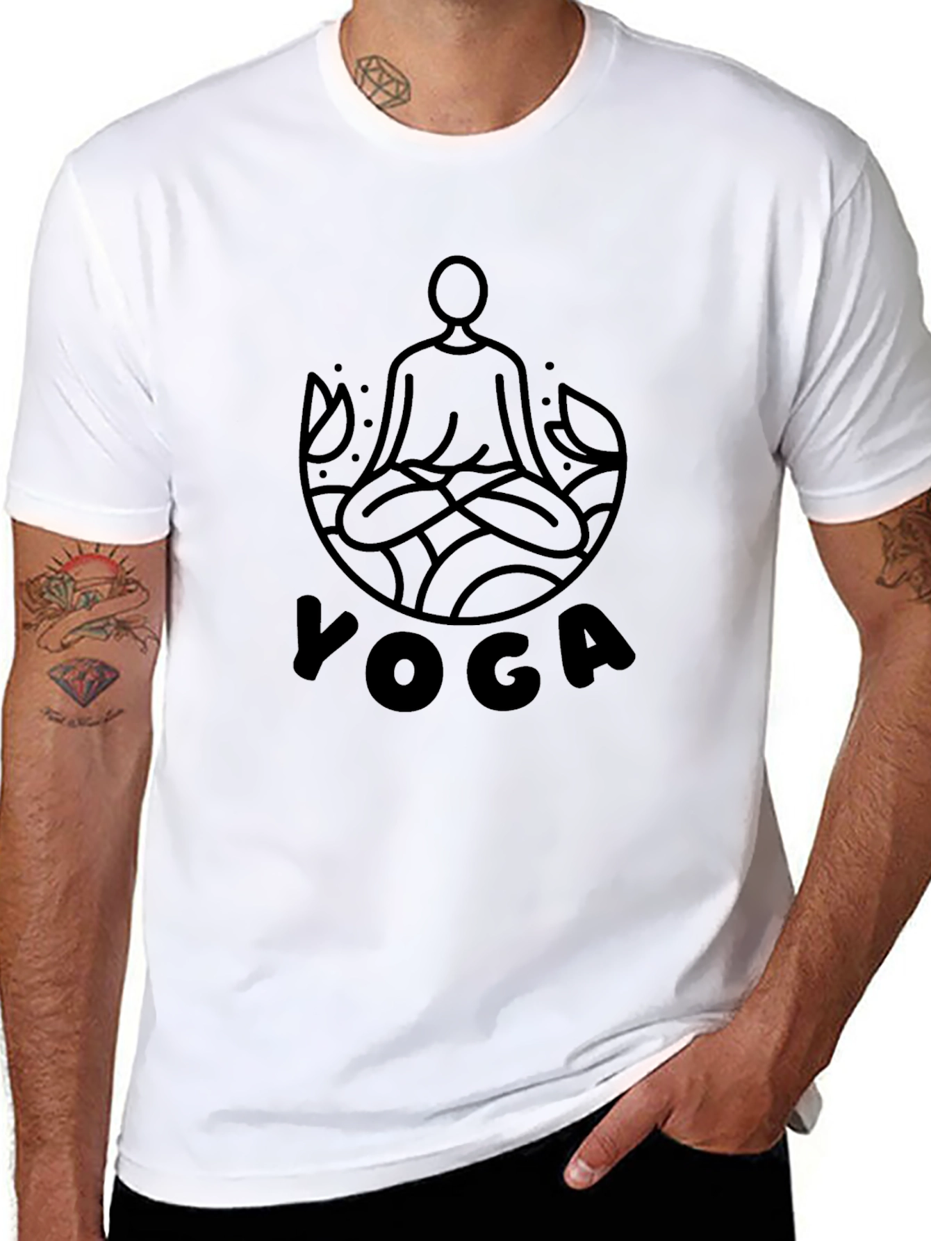Yoga Graphic Black T-Shirt