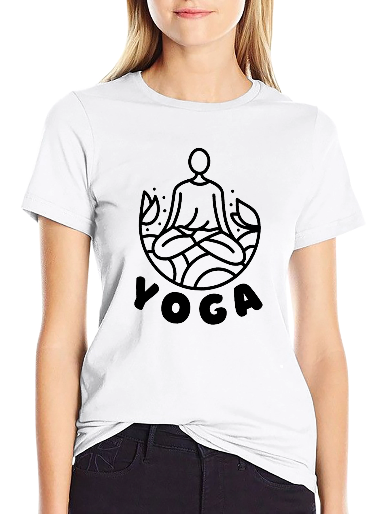 Yoga Graphic Black T-Shirt