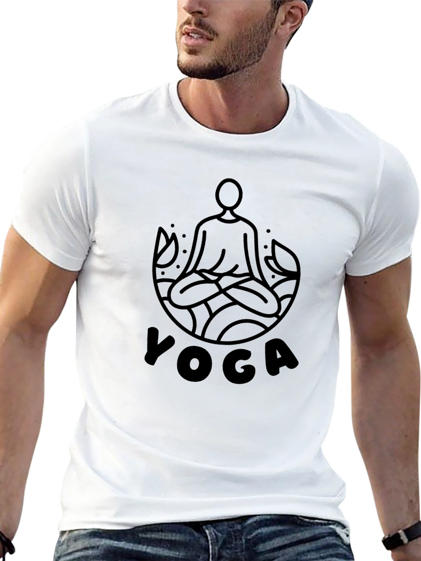 Yoga Graphic Black T-Shirt