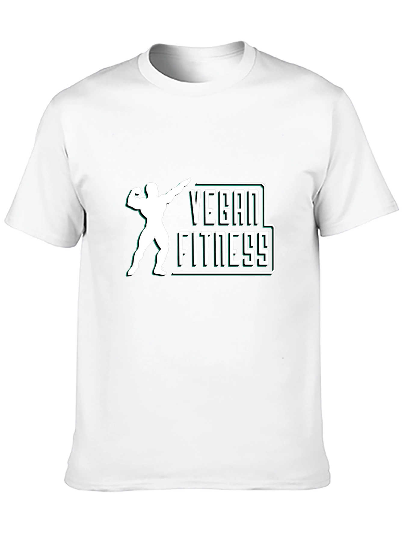 Vegan Fitness Graphic T-Shirt - Black