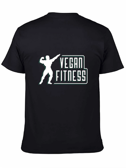 Vegan Fitness Graphic T-Shirt - Black