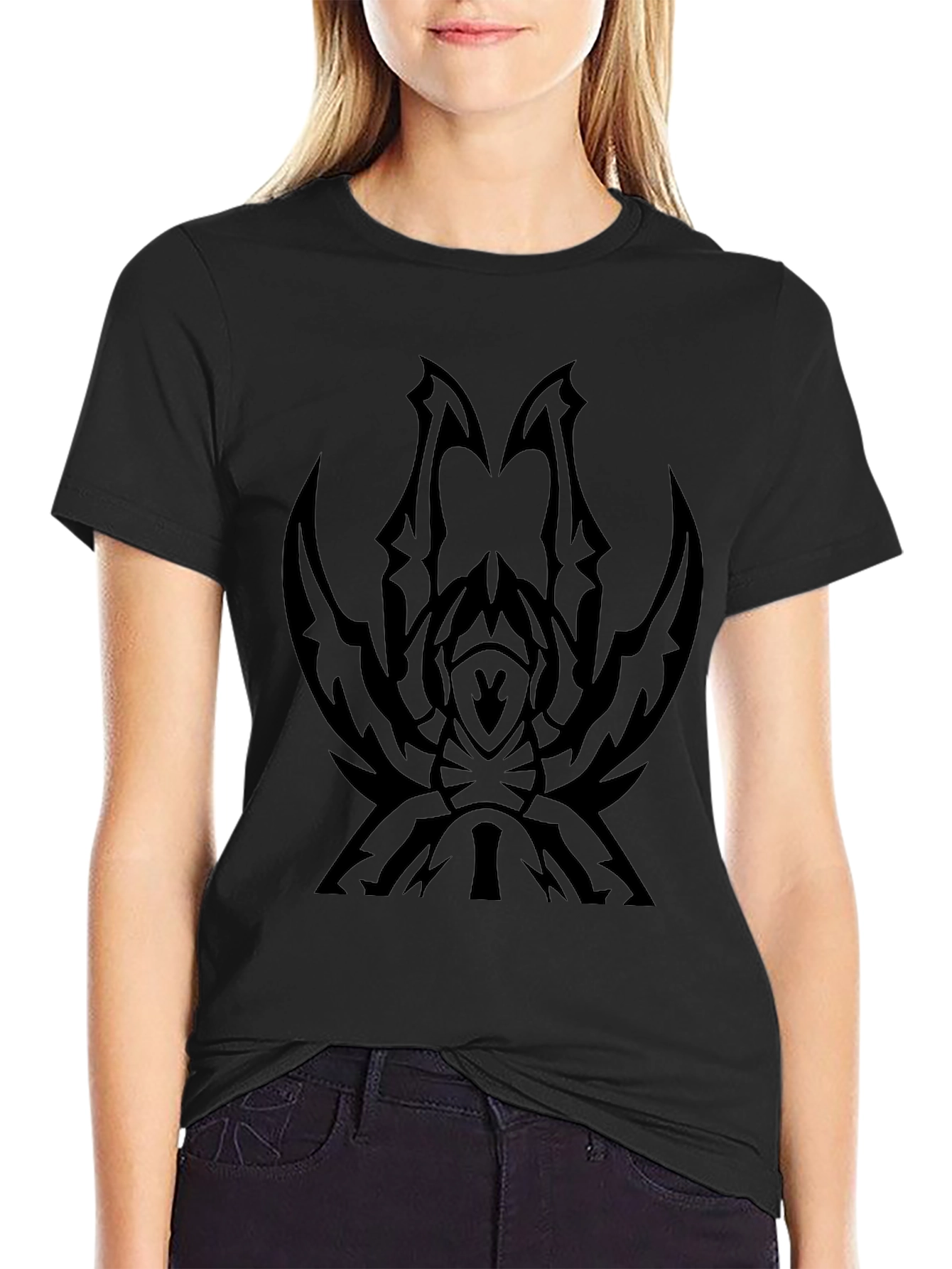 Tribal Spider Graphic Black T-Shirt