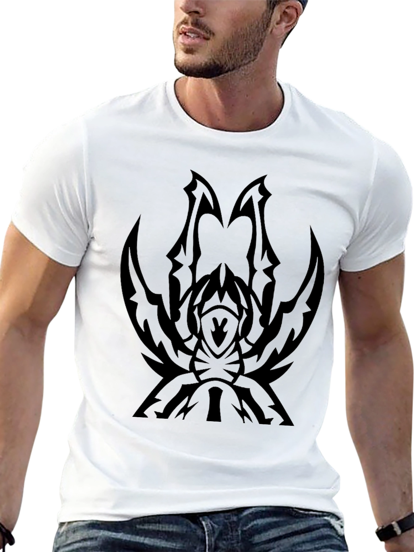 Tribal Spider Graphic Black T-Shirt