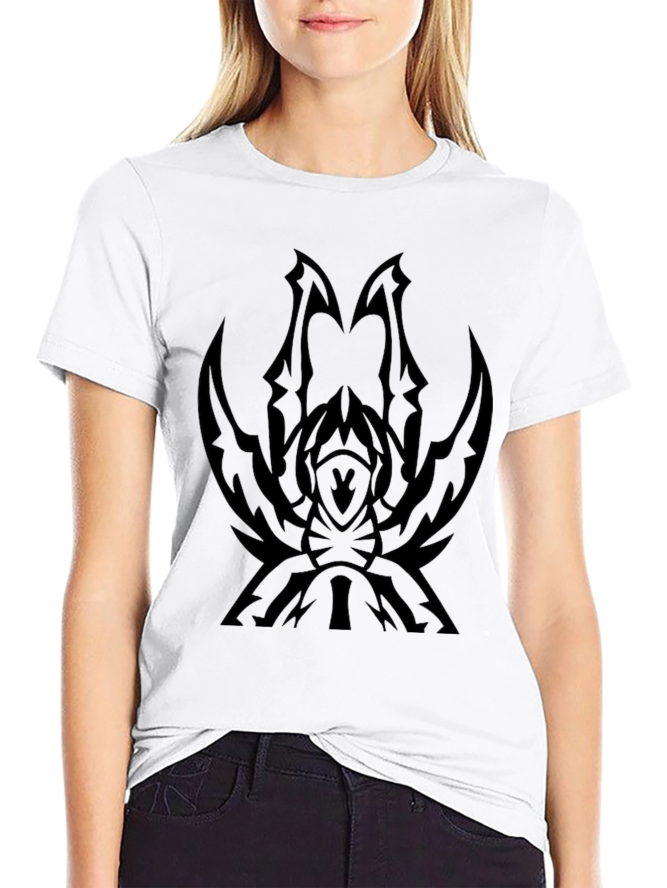 Tribal Spider Graphic Black T-Shirt