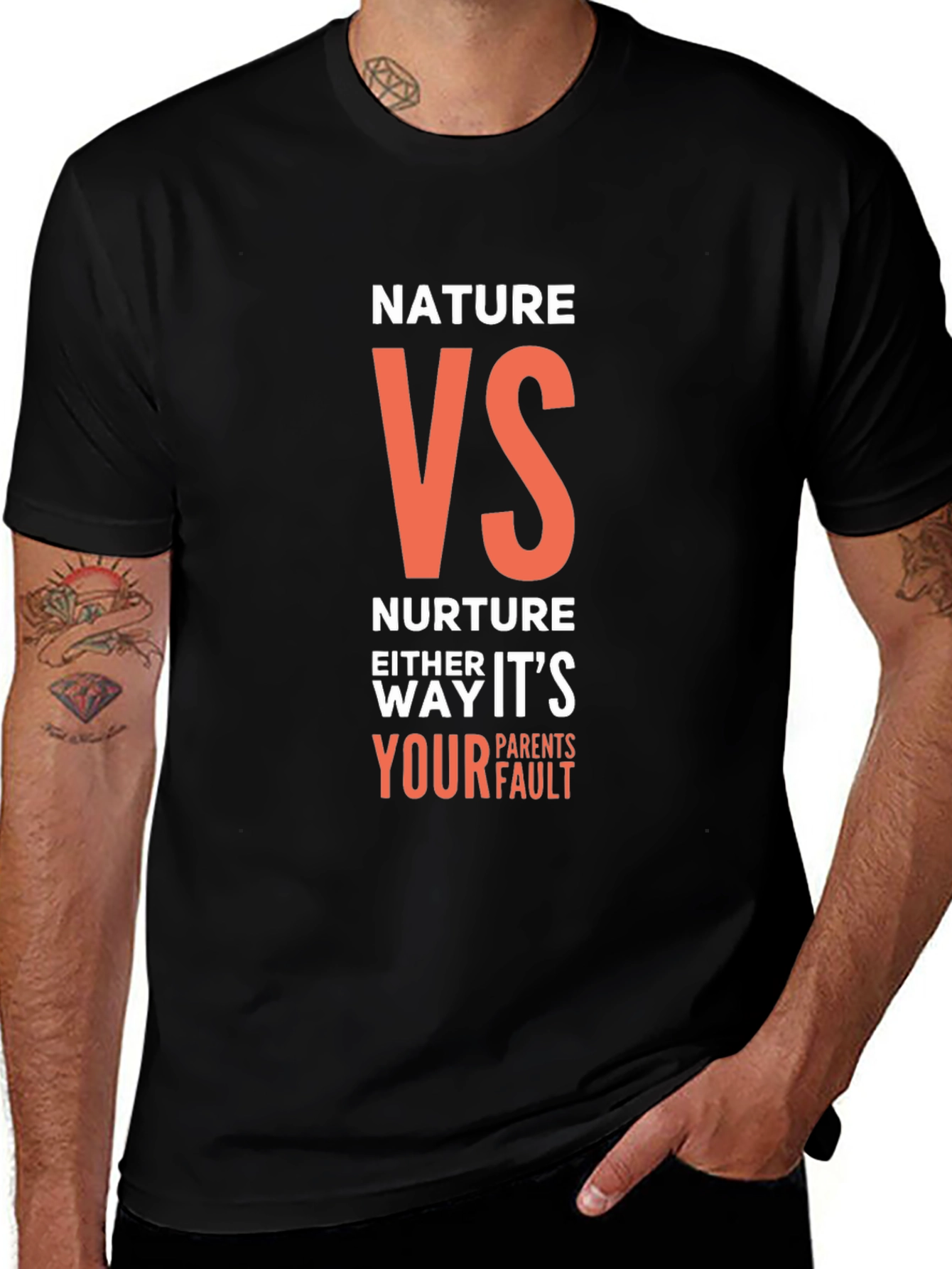 Nature VS Nurture T-Shirt - Funny Parent Blame Tee