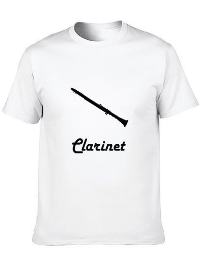 Clarinet Graphic Tee - Black Cotton Shirt