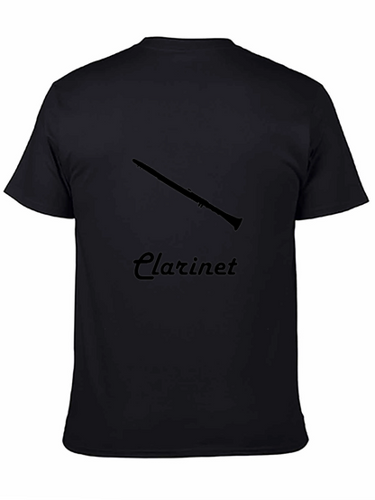 Clarinet Graphic Tee - Black Cotton Shirt