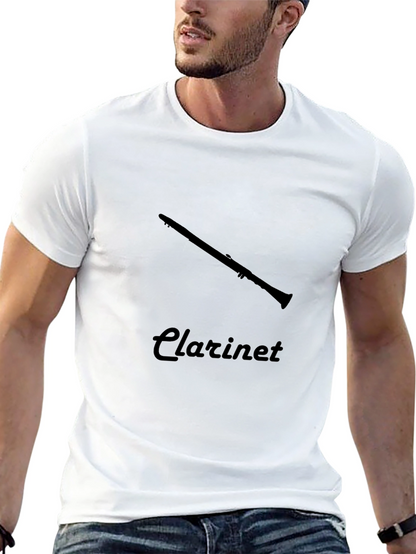 Clarinet Graphic Tee - Black Cotton Shirt