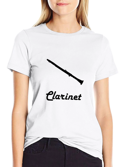 Clarinet Graphic Tee - Black Cotton Shirt