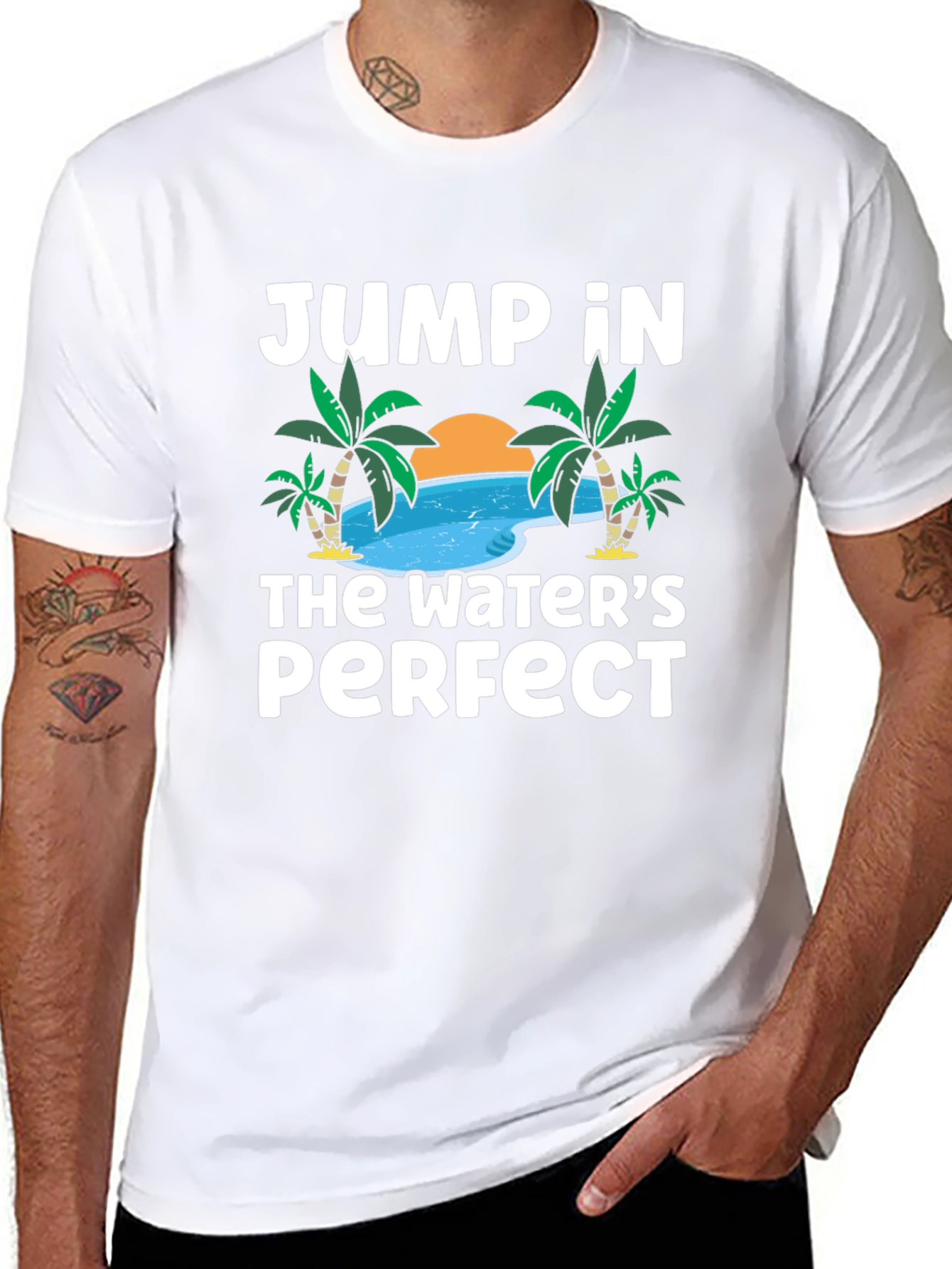 Jump In The Waters Perfect T-Shirt - Summer Fun