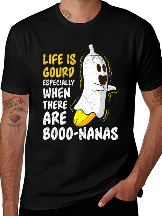 Life is Gourd T-Shirt Banana Halloween Graphic Tee