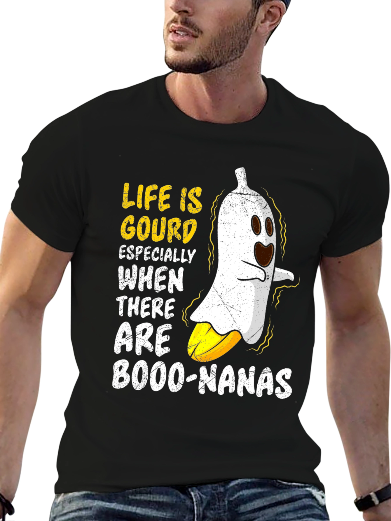 Life is Gourd T-Shirt Banana Halloween Graphic Tee