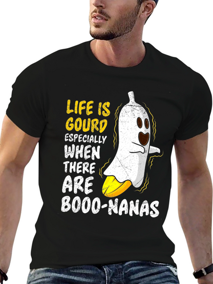 Life is Gourd T-Shirt Banana Halloween Graphic Tee