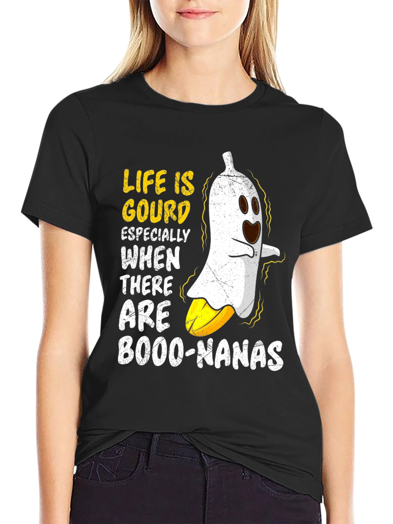 Life is Gourd T-Shirt Banana Halloween Graphic Tee