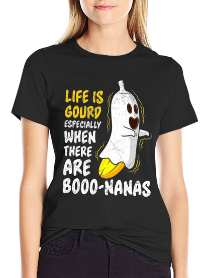 Life is Gourd T-Shirt Banana Halloween Graphic Tee