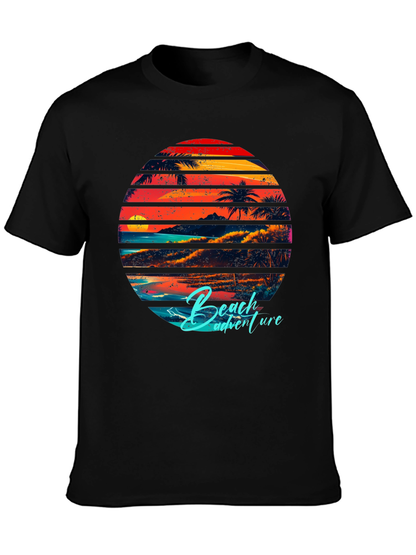 Retro Beach Adventure Graphic T-Shirt