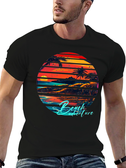 Retro Beach Adventure Graphic T-Shirt