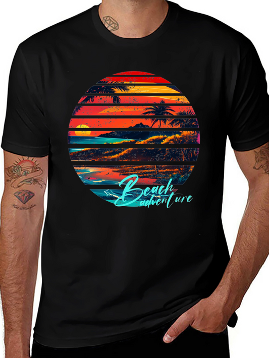 Retro Beach Adventure Graphic T-Shirt