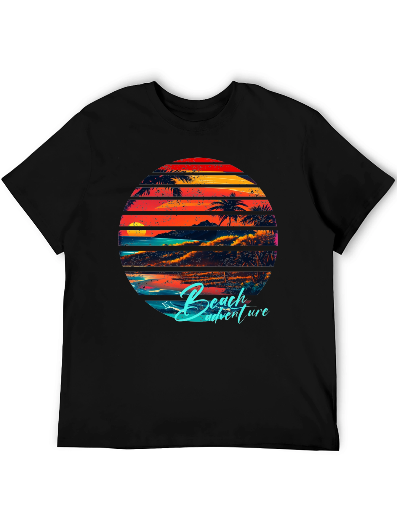 Retro Beach Adventure Graphic T-Shirt