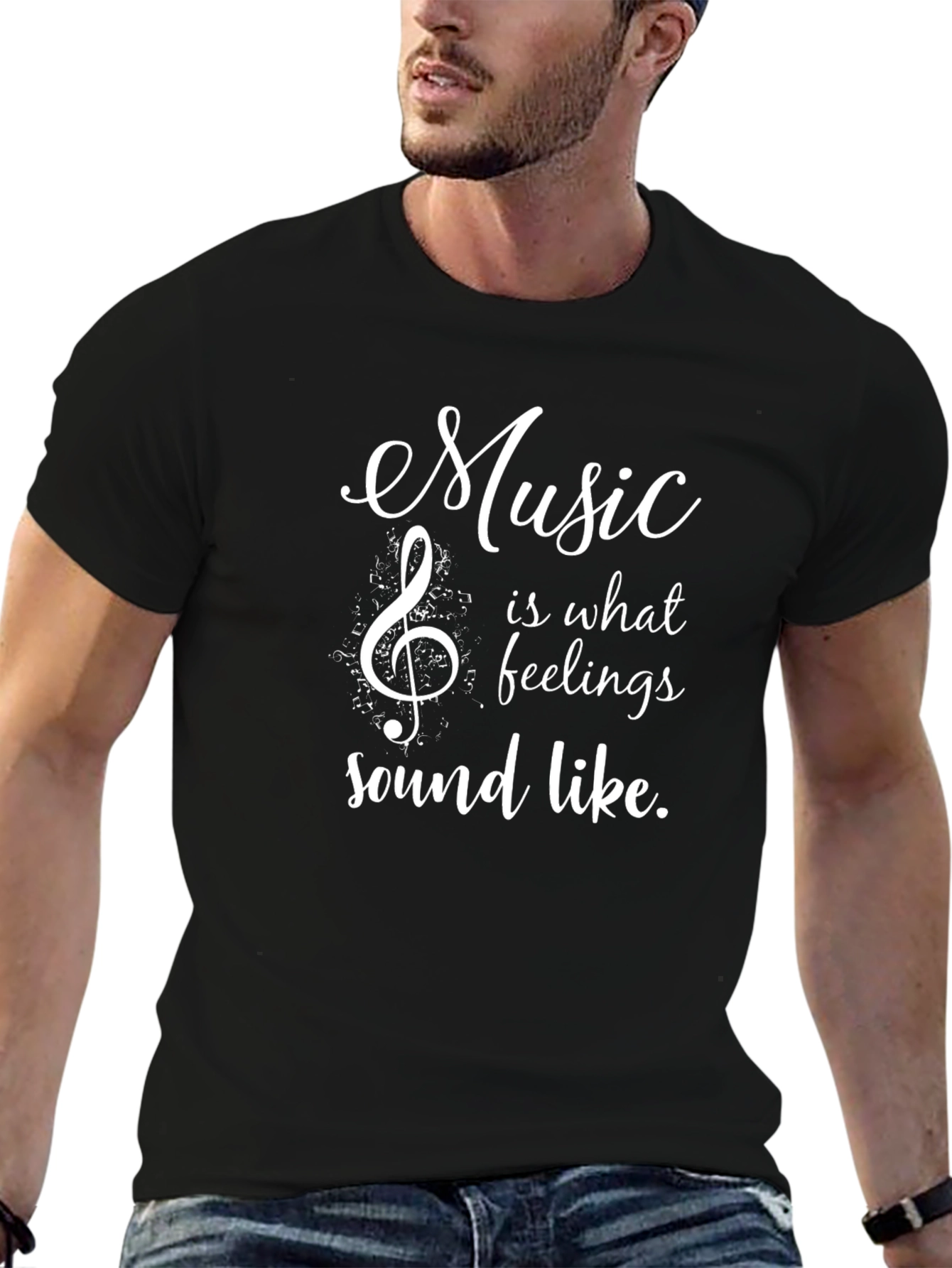 Music is What Feelings Sound Like Graphic T-Shirt