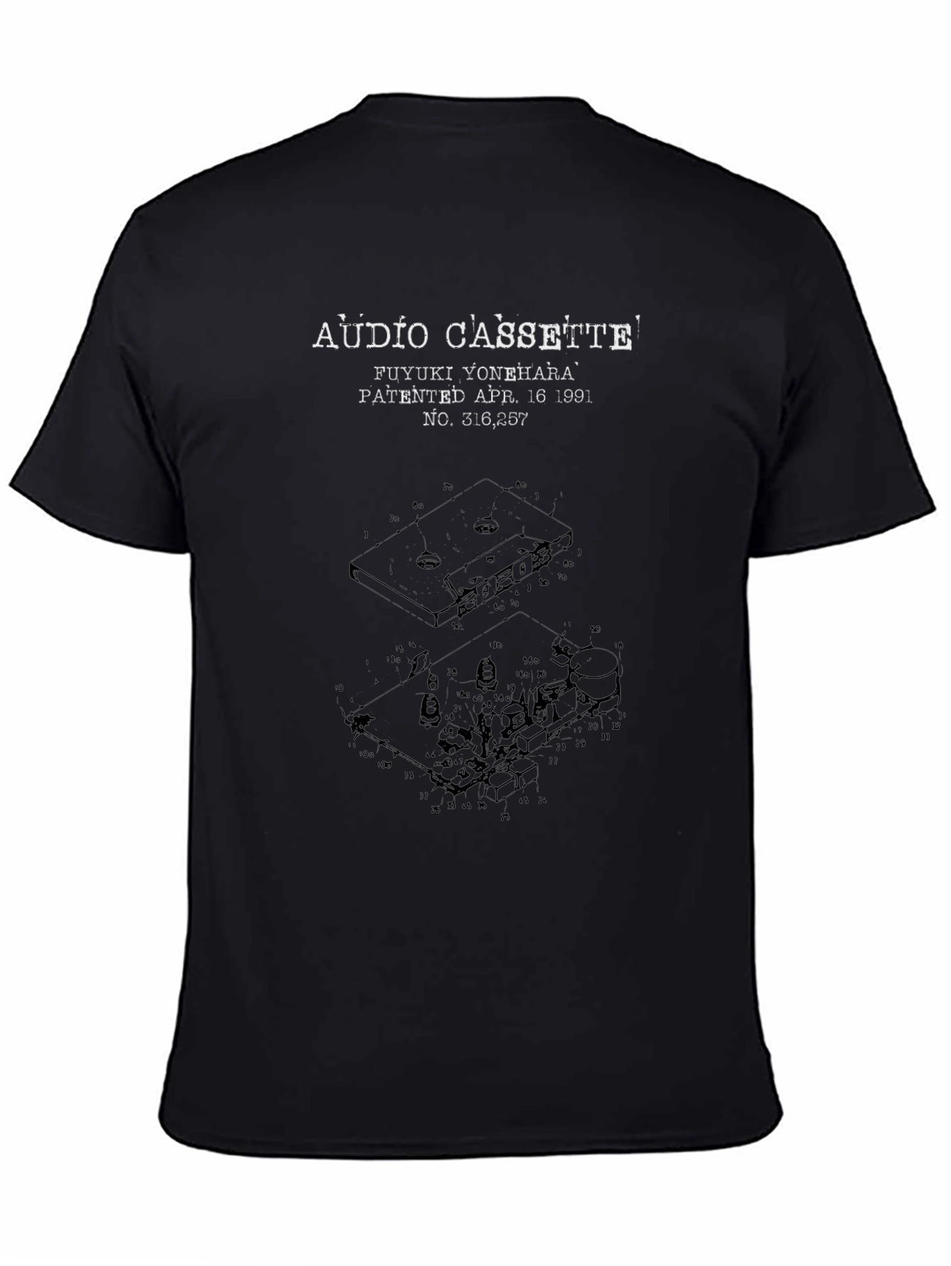 Audio Cassette Patent T-Shirt