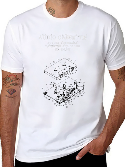 Audio Cassette Patent T-Shirt