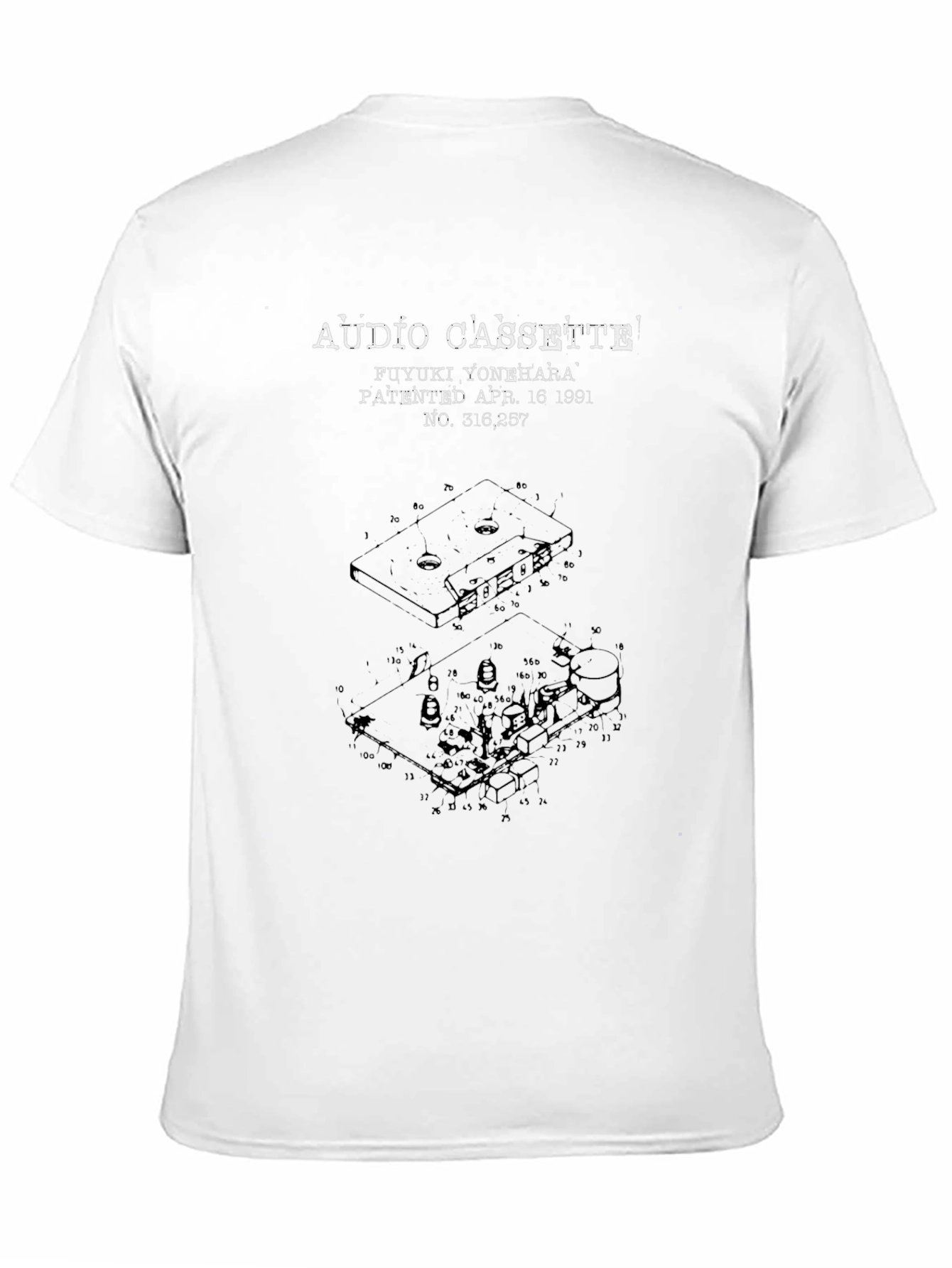 Audio Cassette Patent T-Shirt
