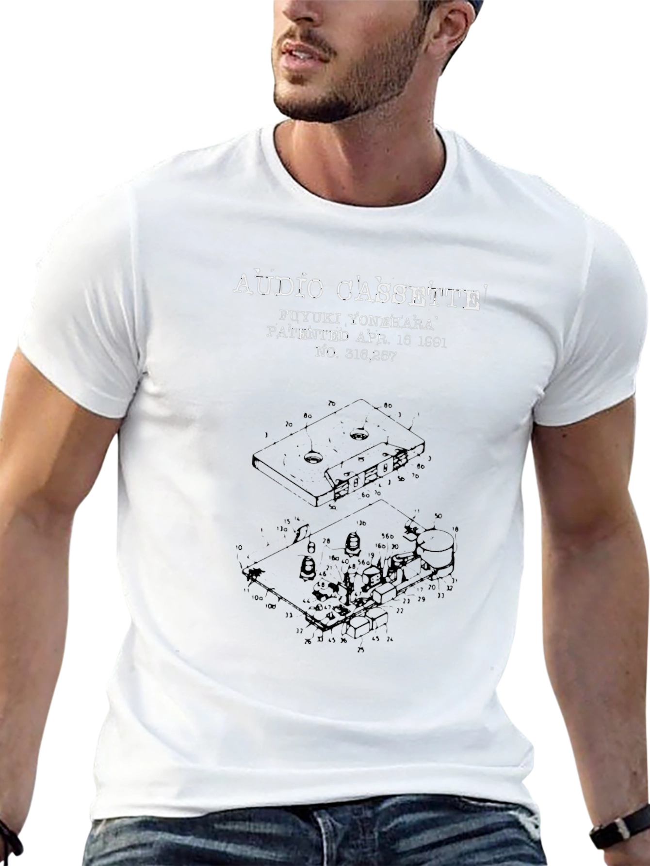 Audio Cassette Patent T-Shirt