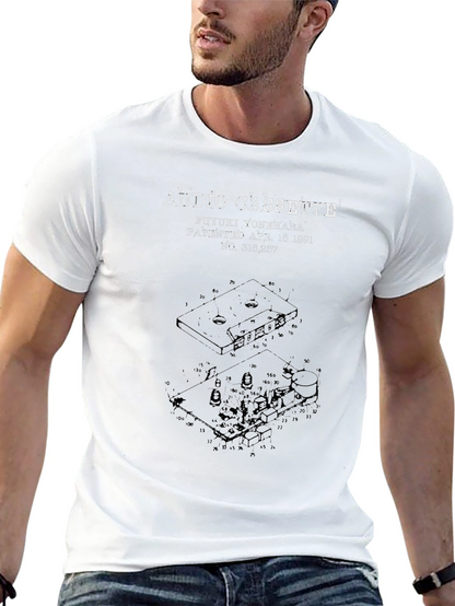 Audio Cassette Patent T-Shirt