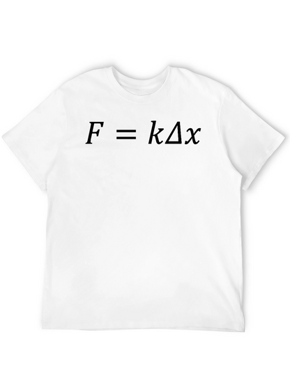 Physics Formula T-Shirt - Black F=kx