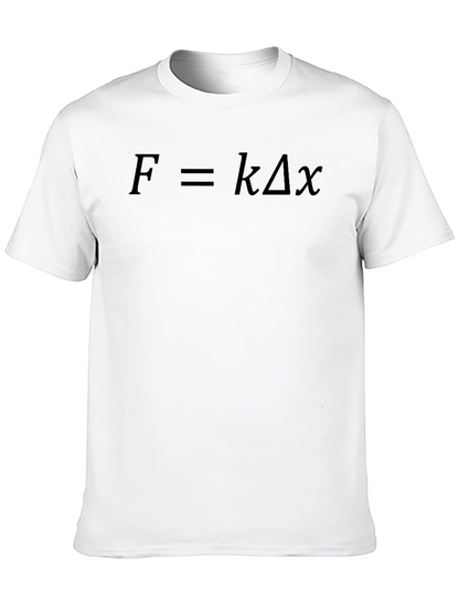Physics Formula T-Shirt - Black F=kx
