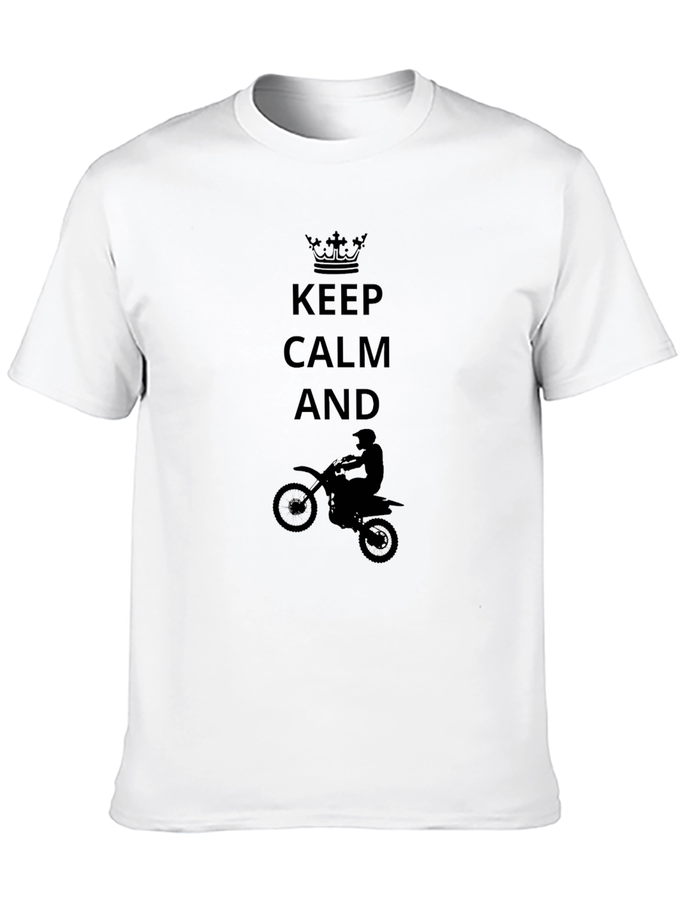 Keep Calm Motocross T-Shirt - Black