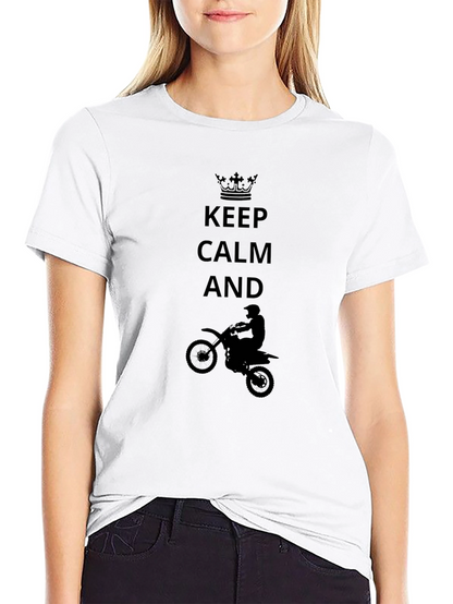 Keep Calm Motocross T-Shirt - Black