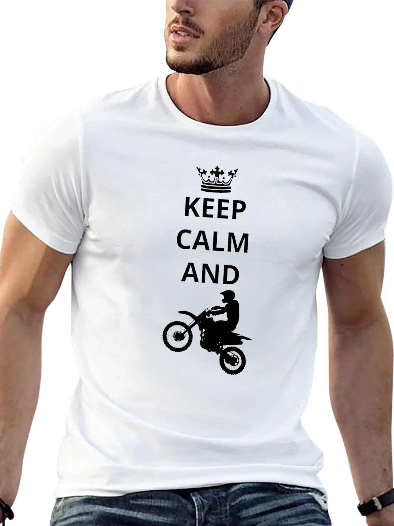 Keep Calm Motocross T-Shirt - Black